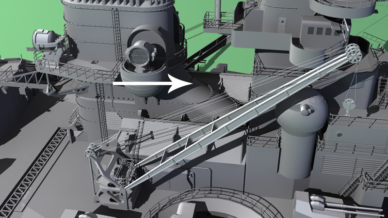 Tirpitz Superstructure and Funnel