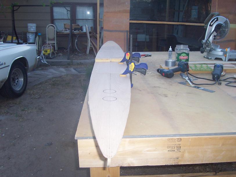 gluing on the mid deck.